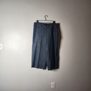 Eileen Fisher Grey Plus Size Wide Cropped Leg Pants Size 16